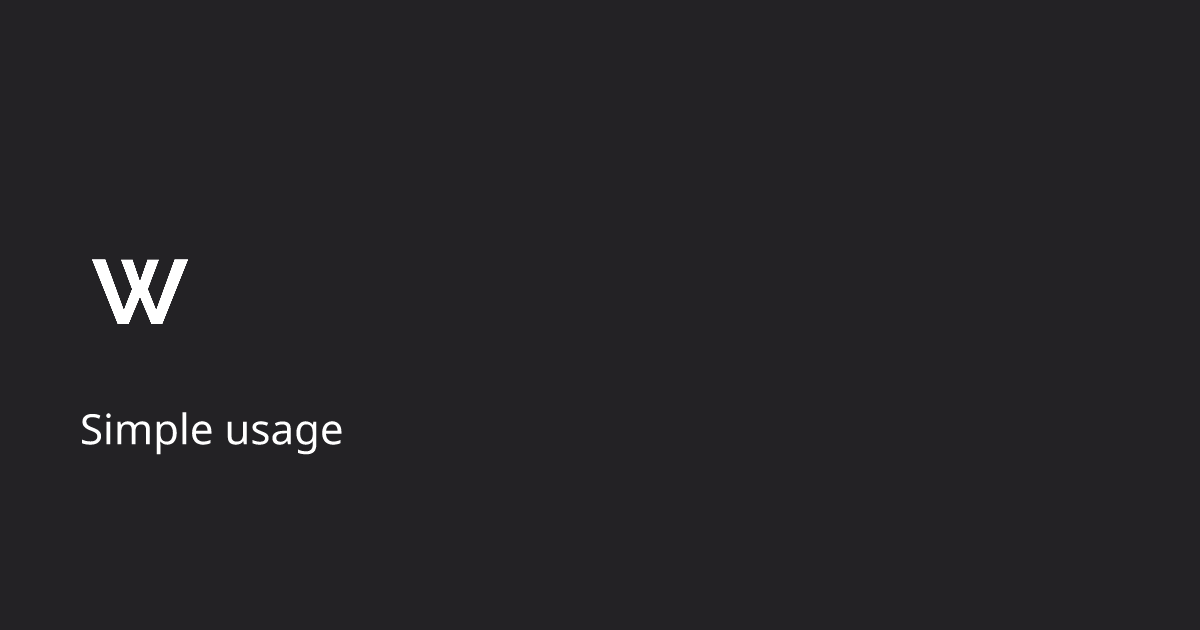 Simple usage webforai